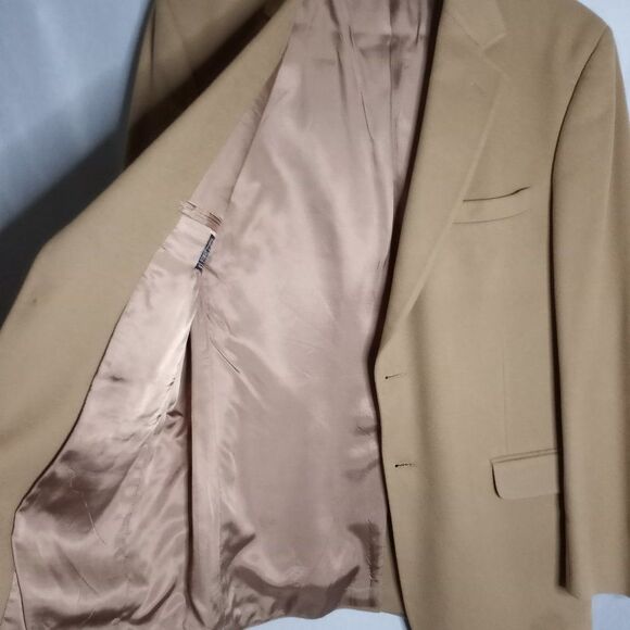 Jos. A. Bank Men's Cashmere Tan Fully Lined Single Breast Blazer Sportscoat 43L - Picture 6 of 11